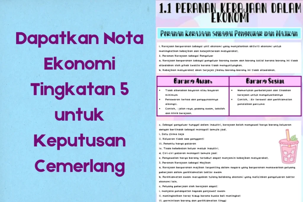 Nota Ekonomi Tingkatan 5