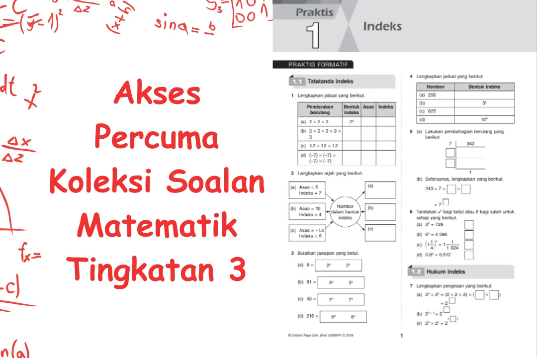 Koleksi Soalan Matematik Tingkatan 3