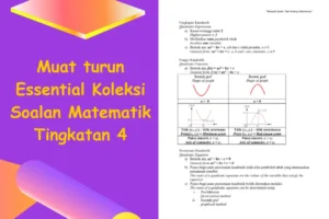 Koleksi Soalan Matematik Tingkatan 4