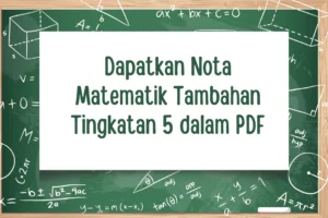 nota matematik tambahan tingkatan 5