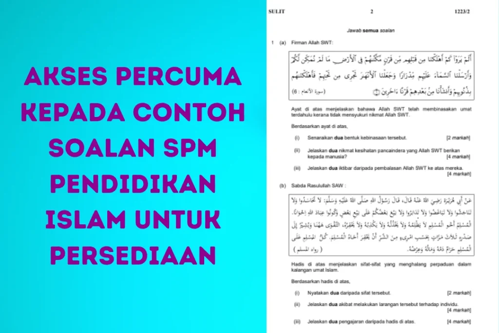 contoh soalan spm pendidikan islam