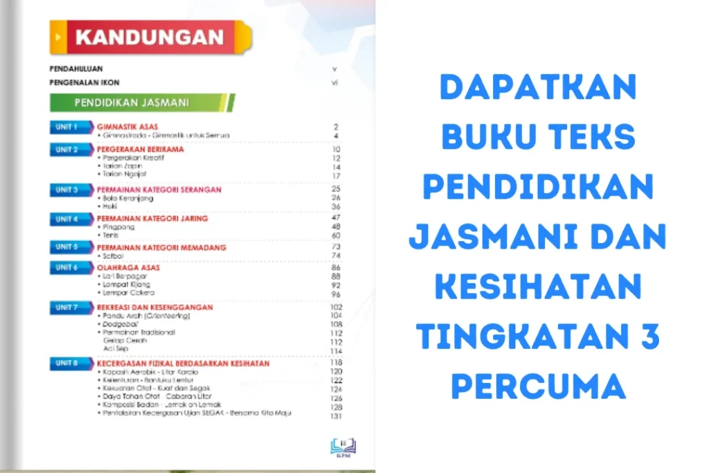 buku teks pendidikan jasmani dan kesihatan tingkatan 3