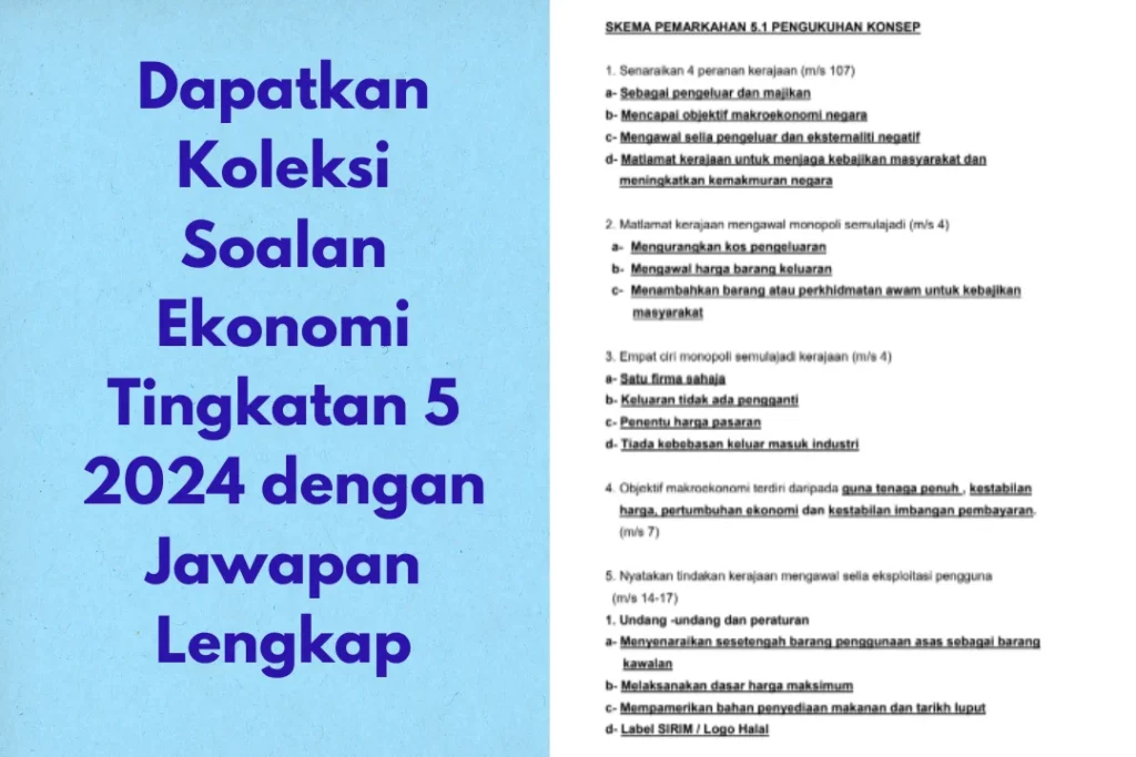 koleksi soalan ekonomi tingkatan 5