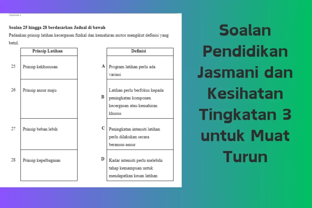 soalan pendidikan jasmani dan kesihatan tingkatan 3