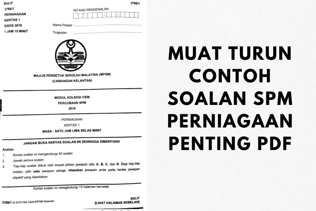 contoh soalan spm perniagaan