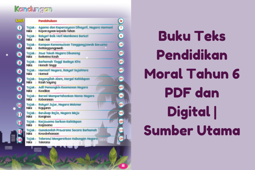 buku teks pendidikan moral tahun 6 pdf dan digital