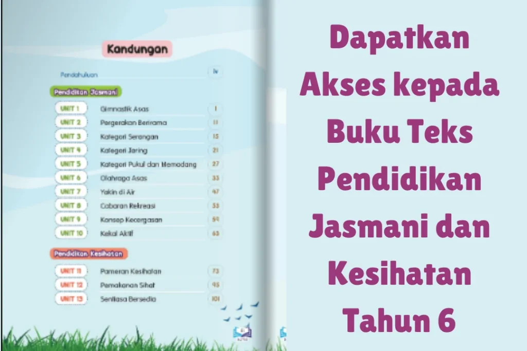 buku teks pendidikan jasmani dan kesihatan tahun 6