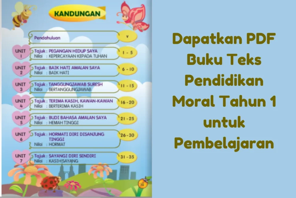 buku teks pendidikan moral tahun 1