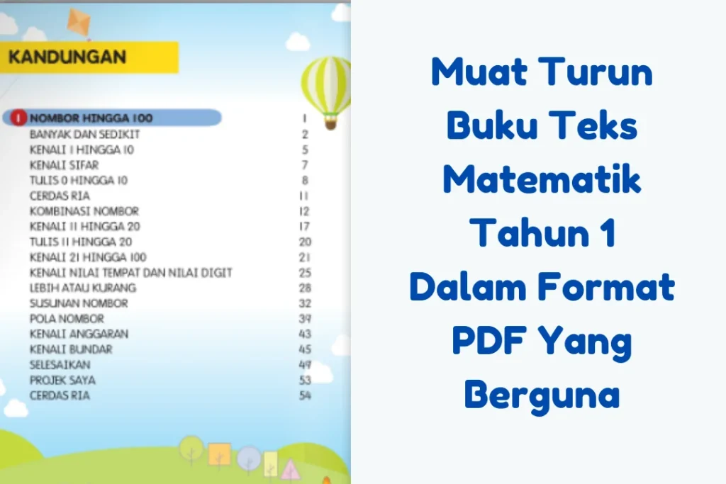 buku teks matematik tahun 1