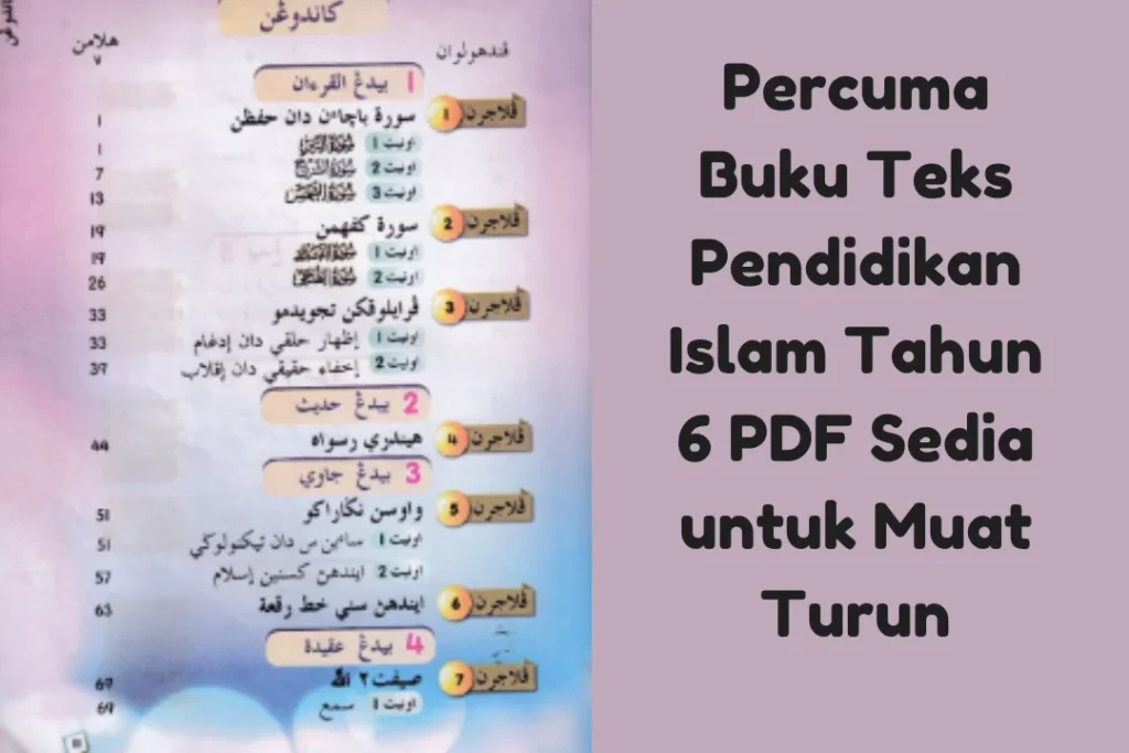 buku teks pendidikan islam tahun 6