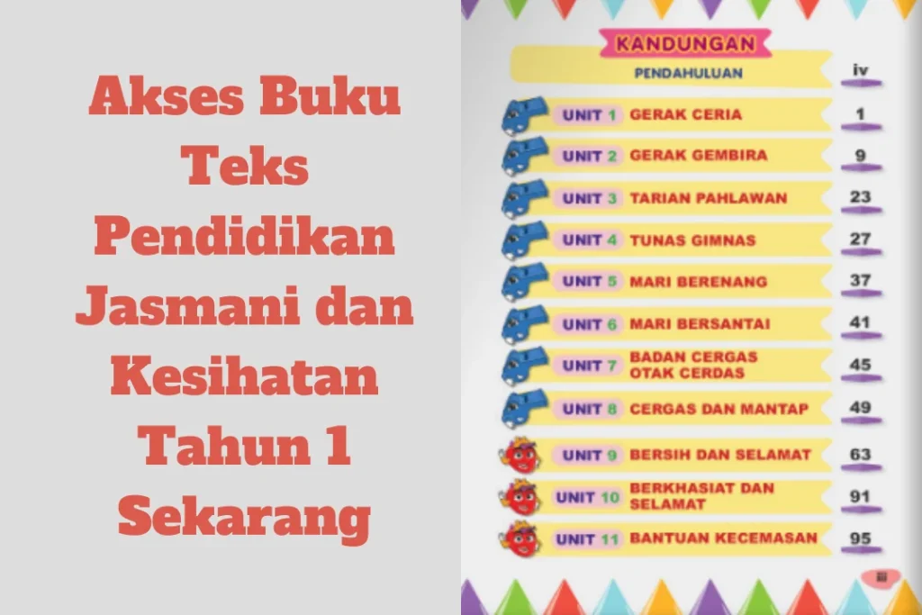 buku teks pendidikan jasmani dan kesihatan tahun 1