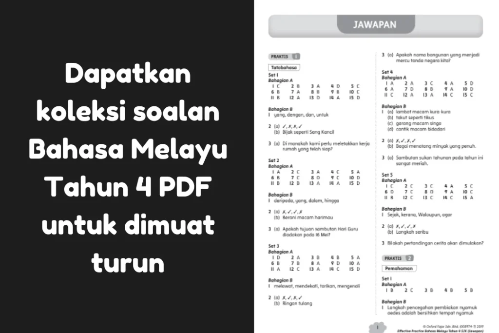 koleksi soalan bahasa melayu tahun 4