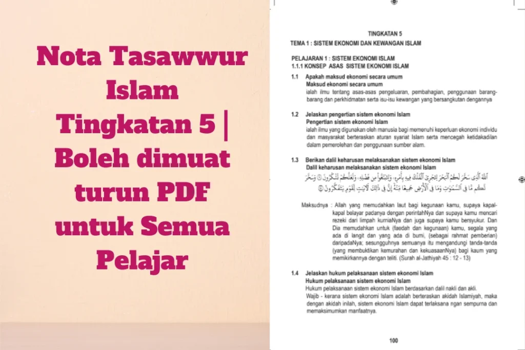 nota tasawwur islam tingkatan 5