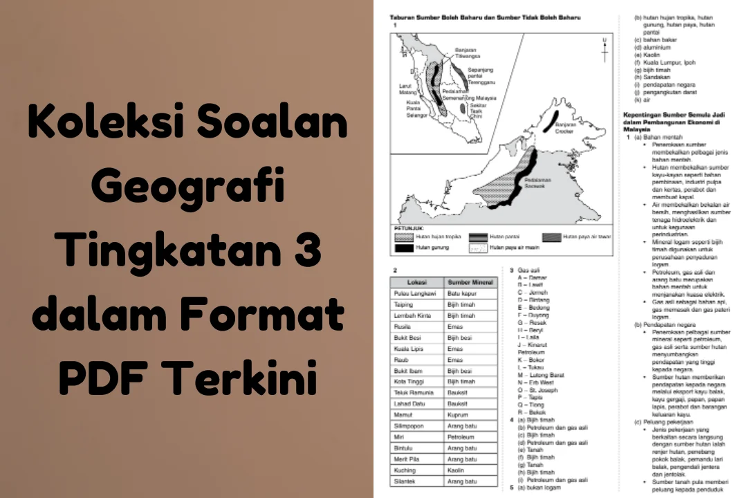 koleksi soalan geografi tingkatan 3