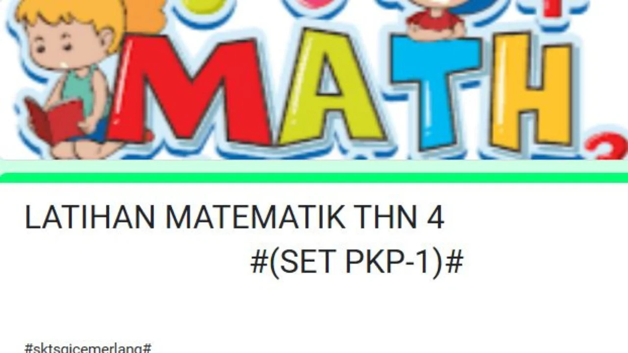 Soalan mencabar disediakan dalam koleksi soalan Matematik Tahun 4 1 tahun 4 1