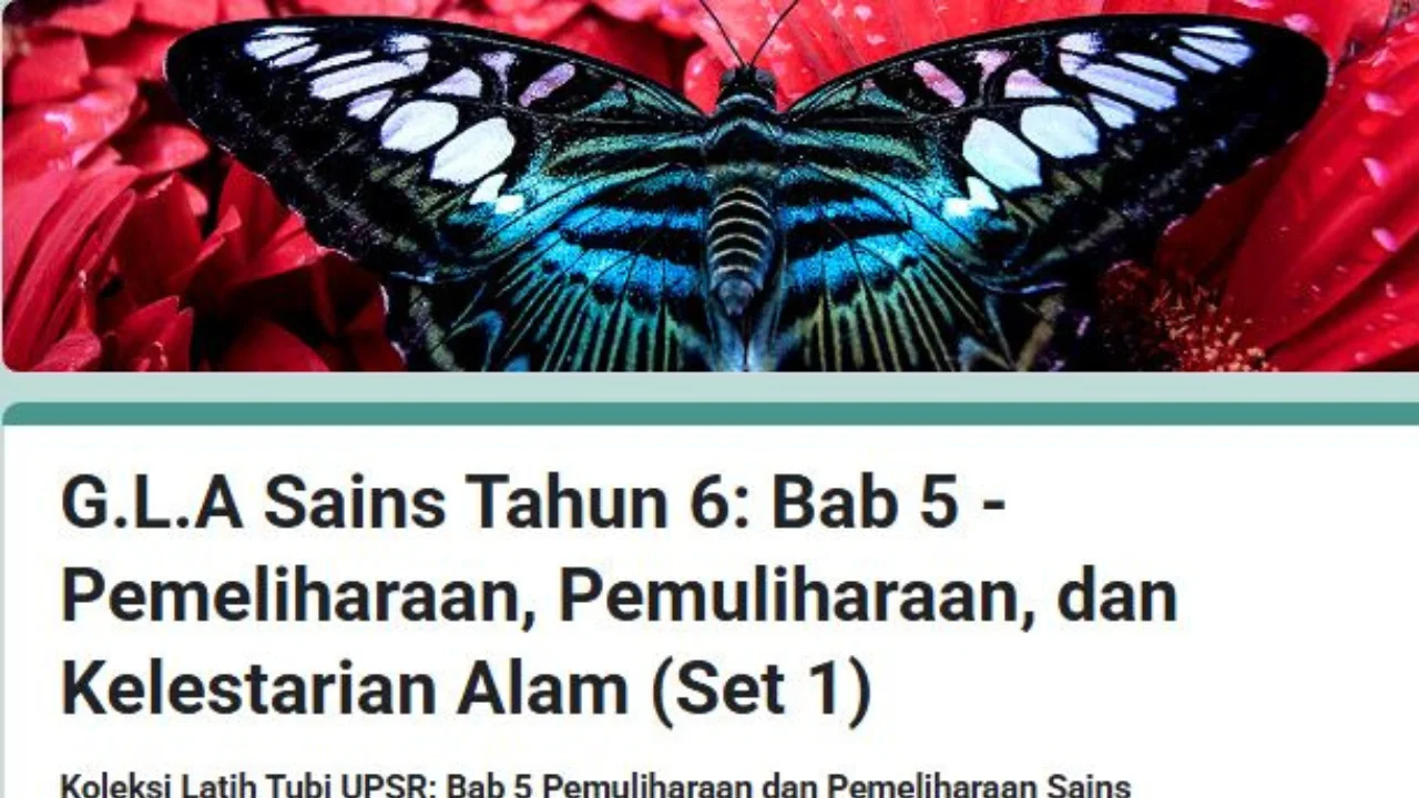 Koleksi Soalan Sains Tahun 6 yang Boleh Dimuat Turun untuk Pelajar 1 tahun 6